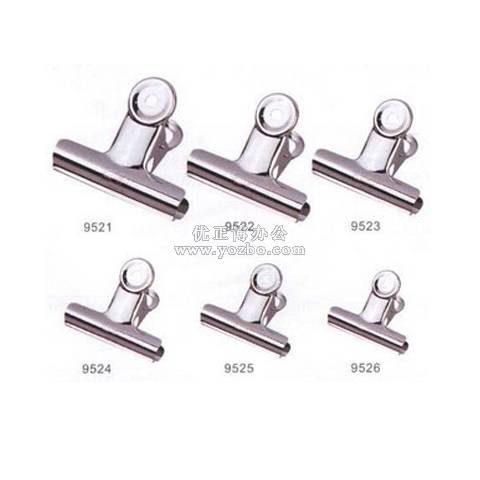 得力 圓形鐵票夾 規格19~76mm 6只裝/包