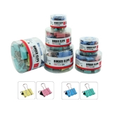 得力文具 筒裝彩色長尾票夾 規格15~51mm