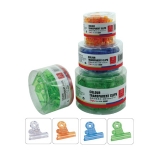 得力 筒裝透明彩色票夾 規格29/51/64mm（盒裝）