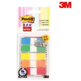 3M報事貼 683-5CF 透明指示標簽 20片X5色裝 便利貼