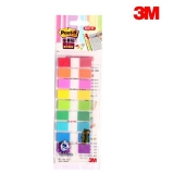 3M報事貼 683-9CF 透明指示標簽 11片X9色裝 便利貼