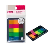 得力9060 熒光膜指示標簽（五條抽取盒）44×12mm