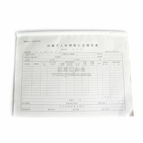 立信 扣繳個人所得稅匯總報告表 A3/50頁