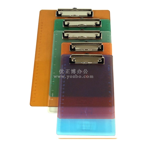 華杰 透明板夾寫字板(硬質(zhì)帶刻度)H1107B A4