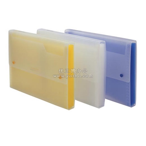 天順 透明雙鈕扣13層風琴包T4008 A4