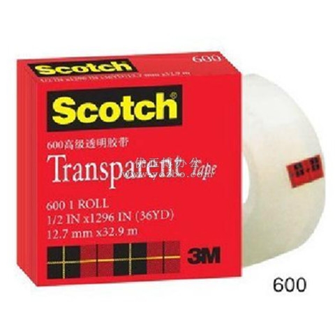 3M 思高 600 1/2 高級透明隱形膠帶 12.7mm*33m