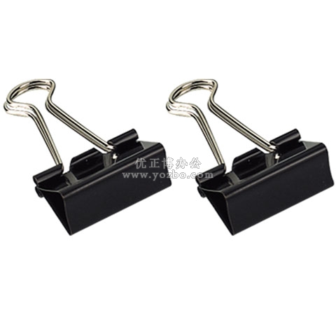 齊心B3607黑色長尾票夾 32mm 12個/紙盒