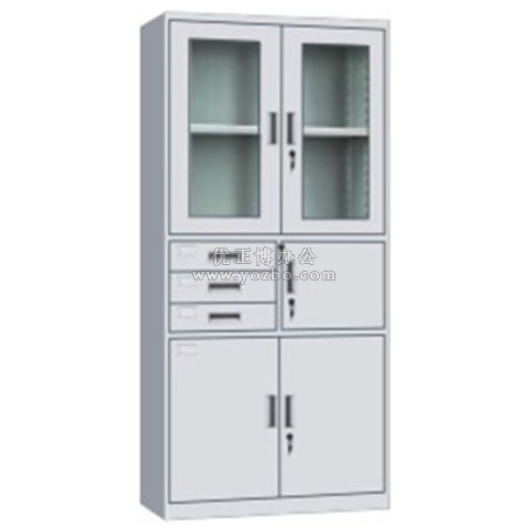 鋼制辦公文件柜 LB-W-010偏三斗器械柜 帶鎖鐵皮柜