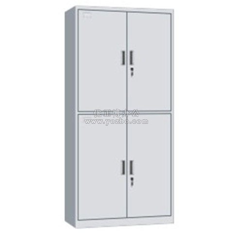 鋼制辦公資料柜 LB-W-019通體雙節柜 帶鎖鐵皮柜