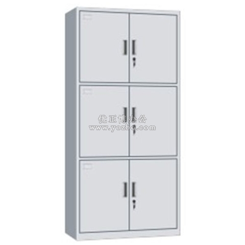 鋼制辦公資料柜 LB-W-025通體三節柜 帶鎖鐵皮柜