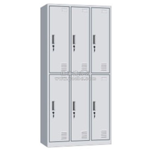 鋼制更衣柜 LB-W-037六門更衣柜 帶鎖鐵皮工衣柜