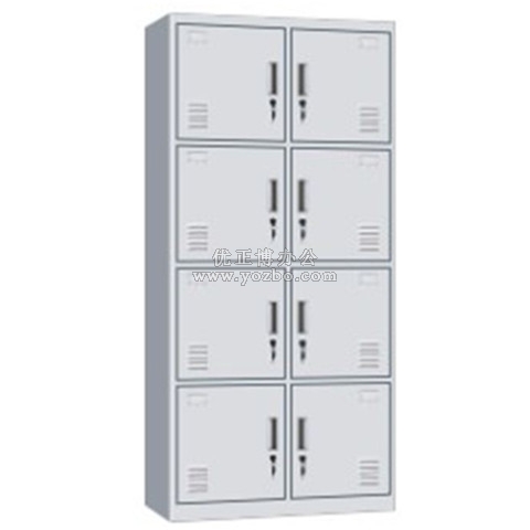 鋼制更衣柜 LB-W-038八門更衣柜 帶鎖鐵皮工衣柜