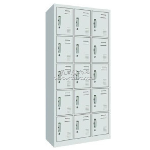 鋼制更衣柜 LB-W-十五門更衣柜 帶鎖鐵皮工衣柜