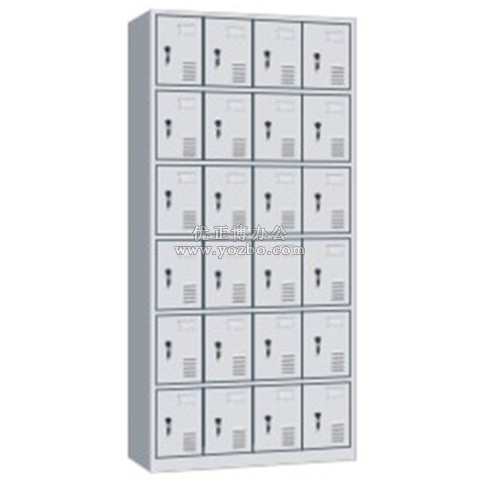 鋼制更衣柜 LB-W-043二十四門更衣柜 帶鎖鐵皮工衣柜