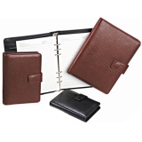 紅緣 活頁記事本 便攜式筆記本 高級仿皮 100頁