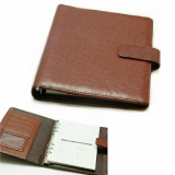 紅緣 活頁記事本 便攜式筆記本 高級仿皮 100頁