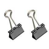 齊心B3609黑色長尾票夾 19mm 12個/紙盒