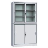 鋼制辦公文件柜 LB-W-003寬體移門柜 帶鎖鐵皮柜