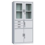 鋼制辦公文件柜 LB-W-010偏三斗器械柜 帶鎖鐵皮柜