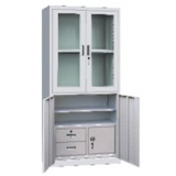 鋼制辦公文件柜 LB-W-017內保險玻璃柜 帶鎖鐵皮柜