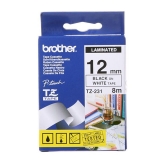 兄弟(brother)  TZ-231 12mm 白底黑字標(biāo)簽色帶 原裝耗材