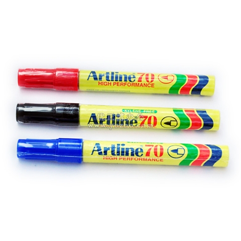 旗牌 雅麗Artline圓頭油性記號(hào)筆EK-70箱頭筆